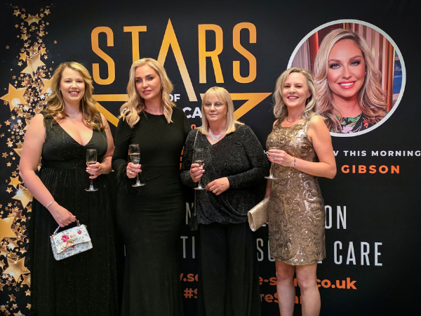 SureCare Central Cheshire celebrates as Winner of The Above and Beyond Team Award