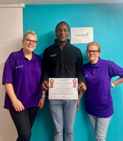 Nicolas wins Care Worker of the Month!